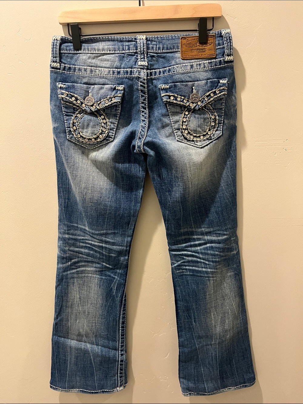 Big Star: Liv, Womens Blue Embellished Pocket Jeans. New With Tags